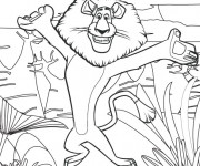 Coloriage et dessins gratuit Madagascar Alex à imprimer