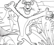 Coloriage Madagascar Alex