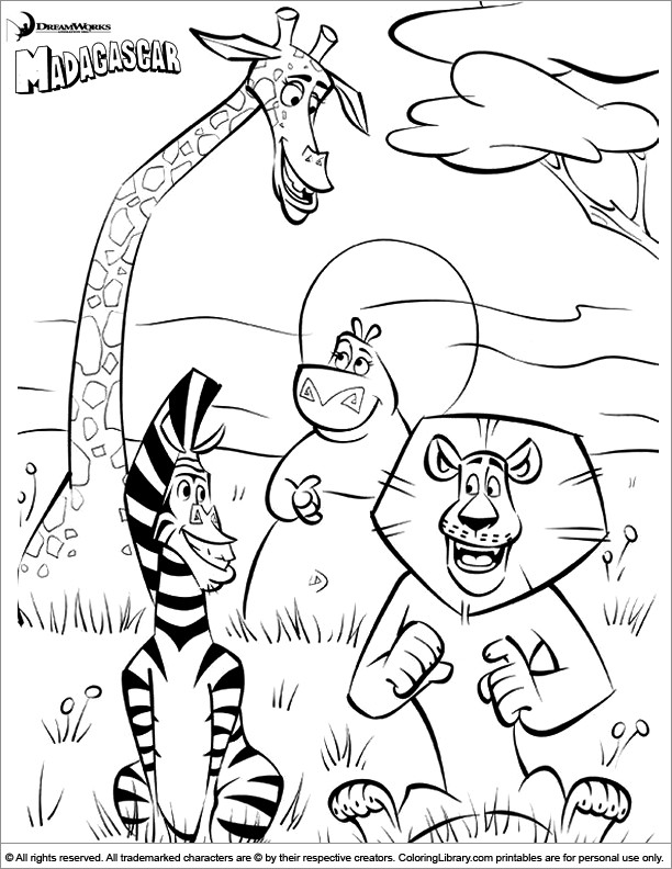 Coloriage et dessins gratuits Madagascar dessin animé à imprimer