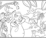 Coloriage et dessins gratuit Madagascar Zoo à imprimer