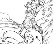 Coloriage Marty et les dauphins