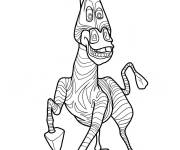 Coloriage Marty le z&egrave;bre en noir et blanc
