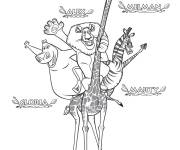 Coloriage Personnages du film Madagascar 2