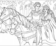 Coloriage et dessins gratuit Prince et princesse à imprimer