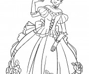 Coloriage Princesse facile