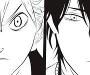 Coloriage Aster et Yuno de l'anime Black Clover
