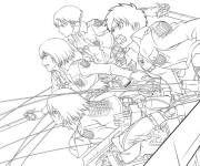 Coloriage Attaque des gar&ccedil;ons de manga