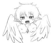 Coloriage Chibi ange gar&ccedil;on de manga