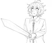 Coloriage Gamin Mikaela Hyakuya de manga