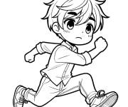 Coloriage Gar&ccedil;on anime