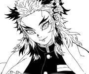 Coloriage Gar&ccedil;on anime Demon Slayers