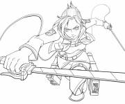 Coloriage Garcon Annie Leonhart de manga