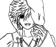 Coloriage Gar&ccedil;on de manga au crayon