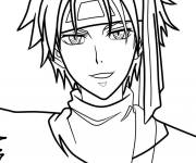 Coloriage Gar&ccedil;on de manga aux beaux yeux