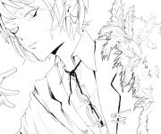 Coloriage Gar&ccedil;on de manga aux oreilles d&rsquo;elfe