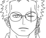 Coloriage Gar&ccedil;on de manga avec un seul oeil