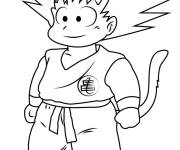 Coloriage Gar&ccedil;on de manga avec une queue
