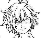Coloriage Gar&ccedil;on de manga en col&egrave;re