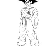 Coloriage et dessins gratuit Gar&ccedil;on de manga Goku à imprimer