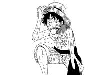 Coloriage Gar&ccedil;on de Manga One Piece