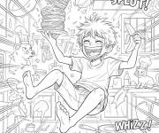 Coloriage Gar&ccedil;on de Manga rigolo