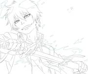 Coloriage Gar&ccedil;on de manga Rin Okumura