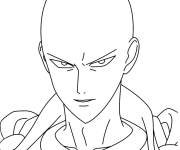 Coloriage Gar&ccedil;on de manga tout puissant