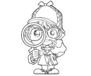 Coloriage et dessins gratuit Garcon d&eacute;tective de manga à imprimer