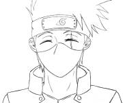 Coloriage Gar&ccedil;on Kakashi de manga