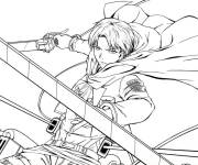 Coloriage Gar&ccedil;on Levi Ackerman de manga