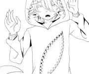 Coloriage Gar&ccedil;on manga style vampire