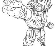 Coloriage Garcon puissant de Manga