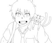 Coloriage Gar&ccedil;on Rin Okumura de manga