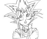 Coloriage Gar&ccedil;on Yugioh de manga