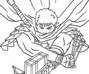 Coloriage H&eacute;ros Berserk Guts de l'anime pours garcons