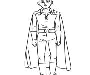 Coloriage Homme &agrave; un coup de poing