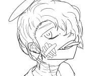 Coloriage Illustration gar&ccedil;on de manga