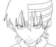 Coloriage Jeune mec de manga Mangeur d&rsquo;&acirc;me