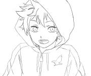 Coloriage La surprise du gar&ccedil;on de manga