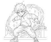 Coloriage Manga Gar&ccedil;on de dessin anim&eacute;