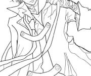 Coloriage Manga Gar&ccedil;on en noir et blanc