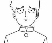 Coloriage Manga Gar&ccedil;on gentil en maternelle