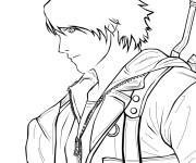 Coloriage Manga gar&ccedil;on Nero de Devil May Cry