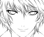 Coloriage Manga Gar&ccedil;on sombre