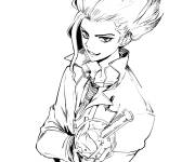 Coloriage Mec Dr Stone de l'anime et de manga