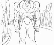 Coloriage Mec muscl&eacute; de manga