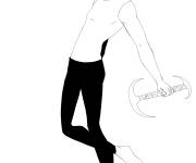 Coloriage Profil de gar&ccedil;on d'anime