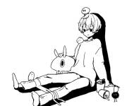 Coloriage et dessins gratuit Tristesse de gamin d'anime à imprimer