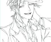 Coloriage Un beau adolescent de manga