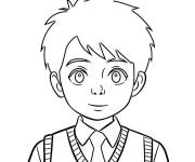 Coloriage Un gentil gar&ccedil;on de manga